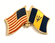Barbados Flag Lapel Pin - Double
