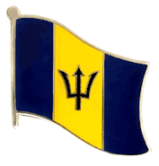 Barbados Flag Lapel Pin - Single