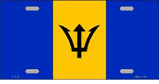 Barbados Flag License Plate