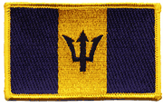 Barbados Flag Patch - Rectangle