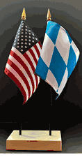 Bavaria and US Flag Desk Set