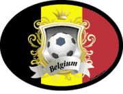 Belgium Soccer Flag It Oval Decal
