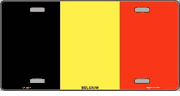 Belgium Flag License Plate