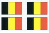 Belgium Flag Stickers - Sheet of 50