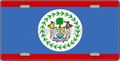 Belize Flag License Plate