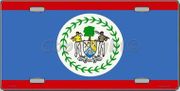 Belize Flag License Plate
