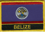 Belize Flag Patch with Name