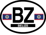 Belize Flag It Oval Decal
