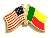 Benin Flag Lapel Pin - Double