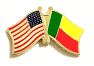 Benin Flag Lapel Pin - Double