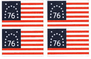 Bennington Flag Stickers - sheet of 50
