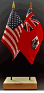 Bermuda and US Flag Desk Set