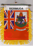 Bermuda Car Windshield, Window or Mirror Mini Window Banner - Style 1