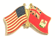 Bermuda Flag Lapel Pin - Double