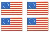 Betsy Ross 13 Star Flag Stickers - sheet of 50