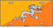 Bhutan Flag License Plate