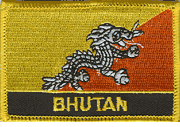 Bhutan Flag Patch with Name