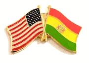 Bolivia Flag Lapel Pin - Double