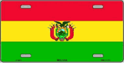 Bolivia Flag License Plate