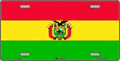 Bolivia Flag License Plate