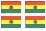 Bolivia Flag Stickers - Sheet of 50