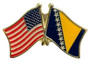 Bosnia & Herzegovina Lapel Pin - Double