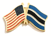 Botswana Flag Lapel Pin - Double