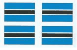Botswana Flag Stickers - Sheet of 50