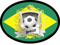 Brazil Soccer Flag It Oval Decal