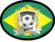 Brazil Soccer Flag It Oval Decal