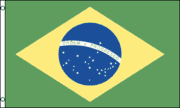 Brazil 3x5 Nylon Flag - Imported