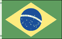 Brazil 3x5 Nylon Flag - Imported