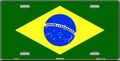 Brazil Flag License Plate