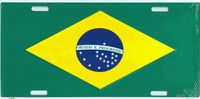 Brazil Flag License Plate
