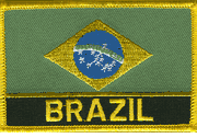 Brazil Flag Patch with Name