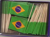 Brazil Flag Toothpicks 