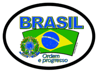 Brazil Motto Flag It Oval Decal