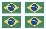 Brazilian Flag Stickers - Sheet of 50