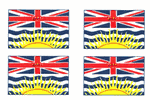 British Columbia Flag Stickers - 50 per sheet