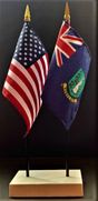 British Virgin Islands and US Flag Desk Set
