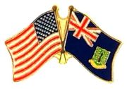 British Virgin Islands Lapel Pin - Double