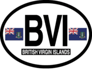 British Virgin Islands Flag It Oval Decal