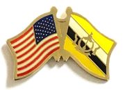 Brunei Darussalam Flag Lapel Pin - Double
