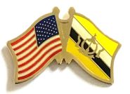 Brunei Darussalam Flag Lapel Pin - Double