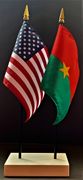 Burkina Faso and US Flag Desk Set