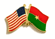 Burkina Faso Flag Lapel Pin - Double