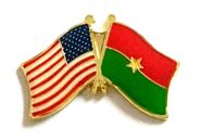 Burkina Faso Flag Lapel Pin - Double