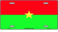 Burkina Faso Flag License Plate