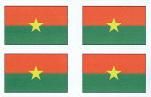 Burkina Faso Flag Stickers - Sheet of 50