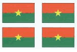 Burkina Faso Flag Stickers - Sheet of 50